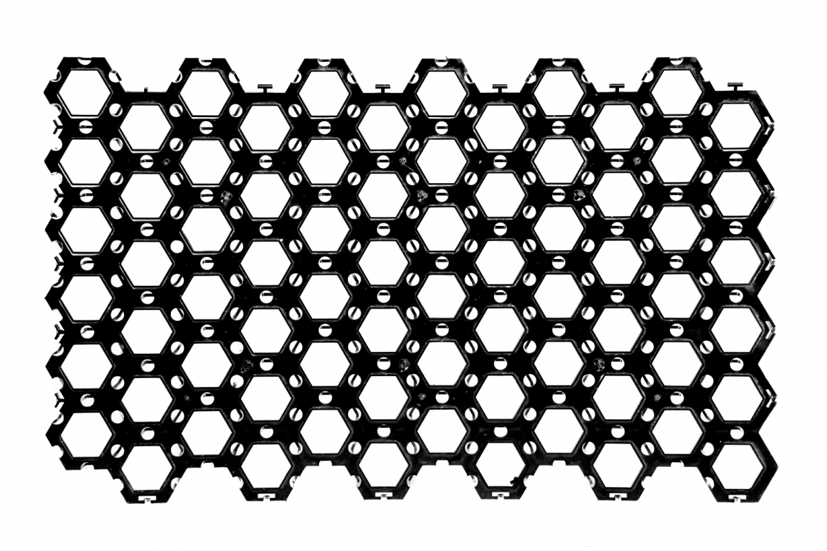фото Решётка газонная color-x чёрная 68х41х3,3 см