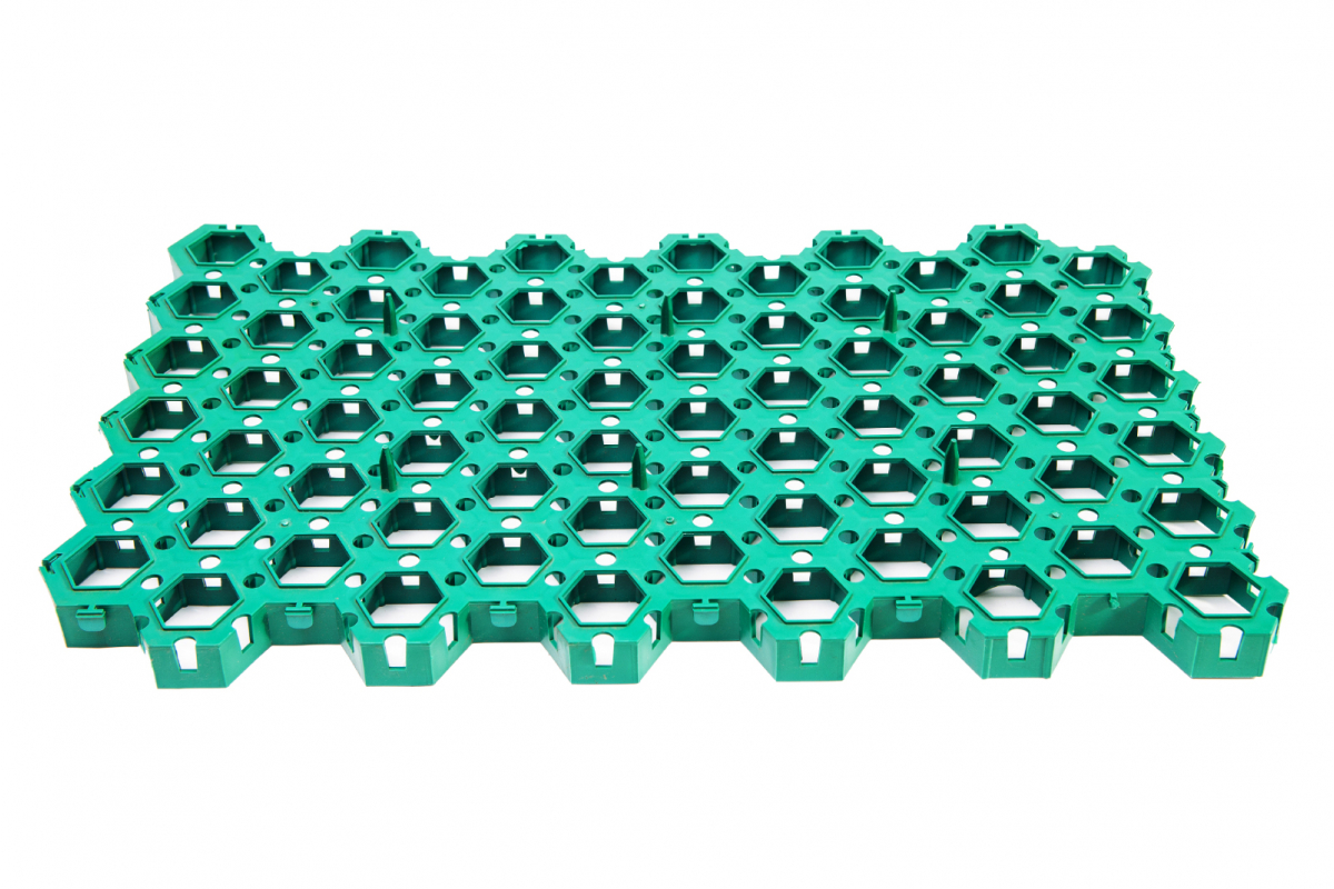 Решётка газонная Color-x зелёная 68х41х3,3 см