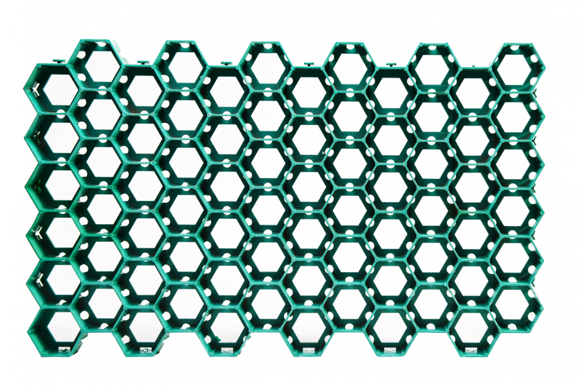 фото Решётка газонная color-x зелёная 68х41х3,3 см