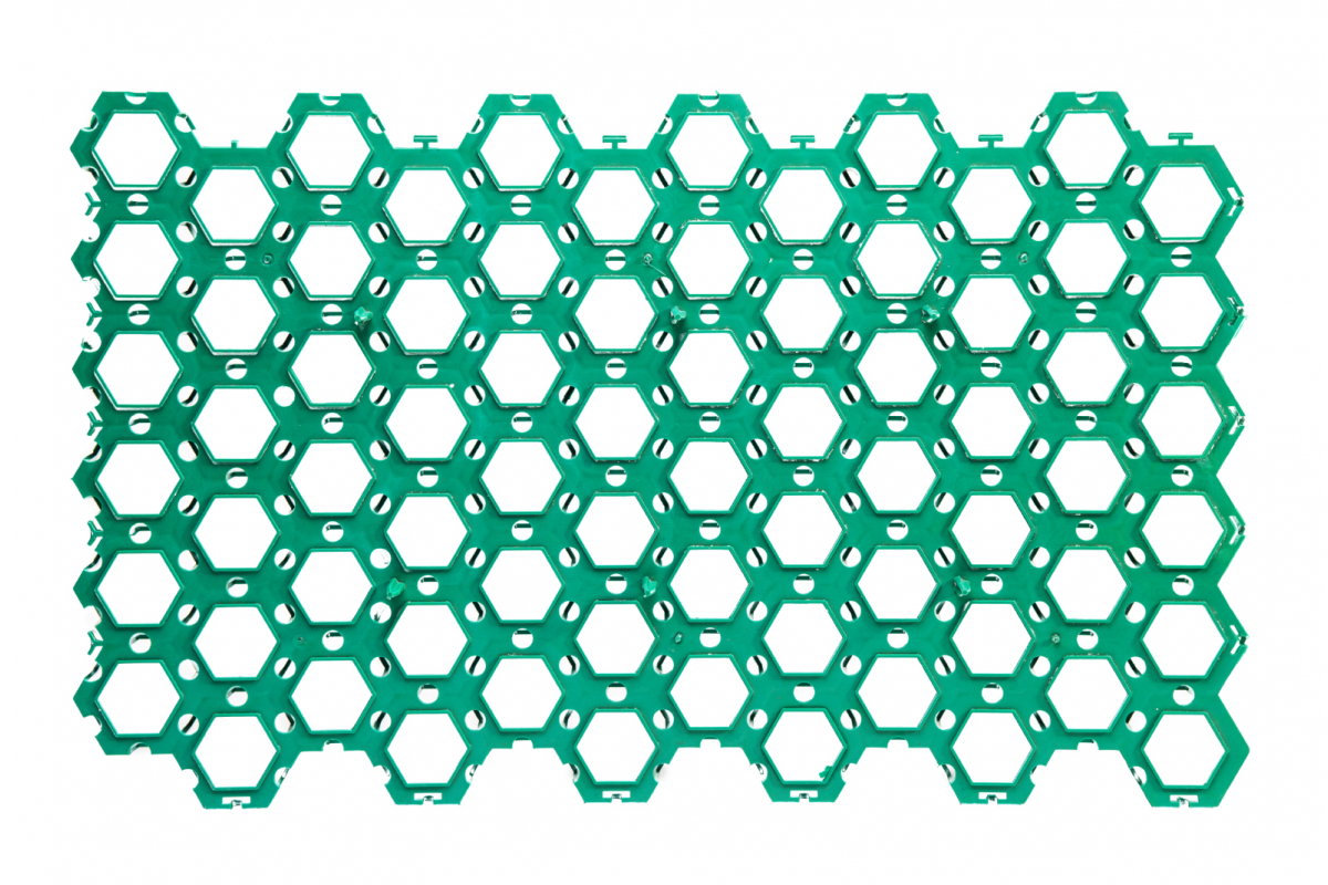 фото Решётка газонная color-x зелёная 68х41х3,3 см