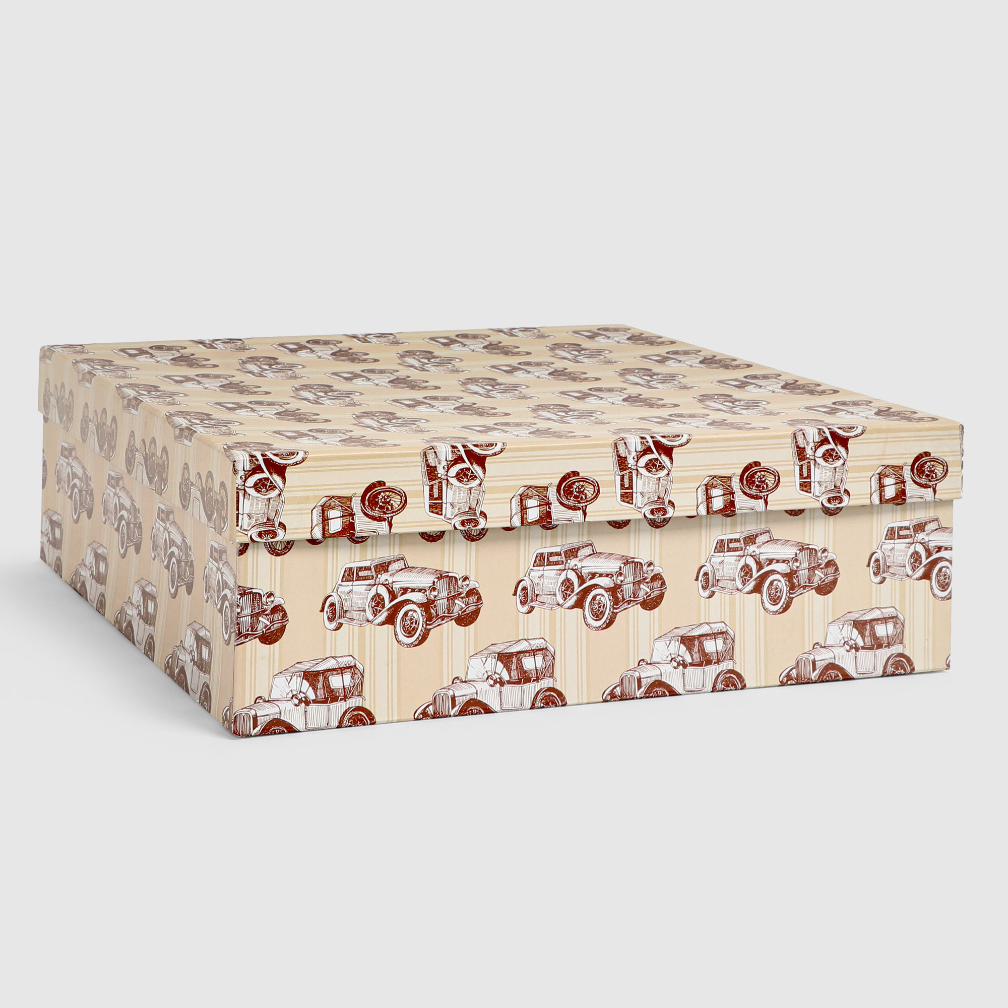 Коробка Grand Gift картонная крафт квадратная 30х30х10 см коробка на 6 капкейков крафт 26 8 × 18 2 × 10 см