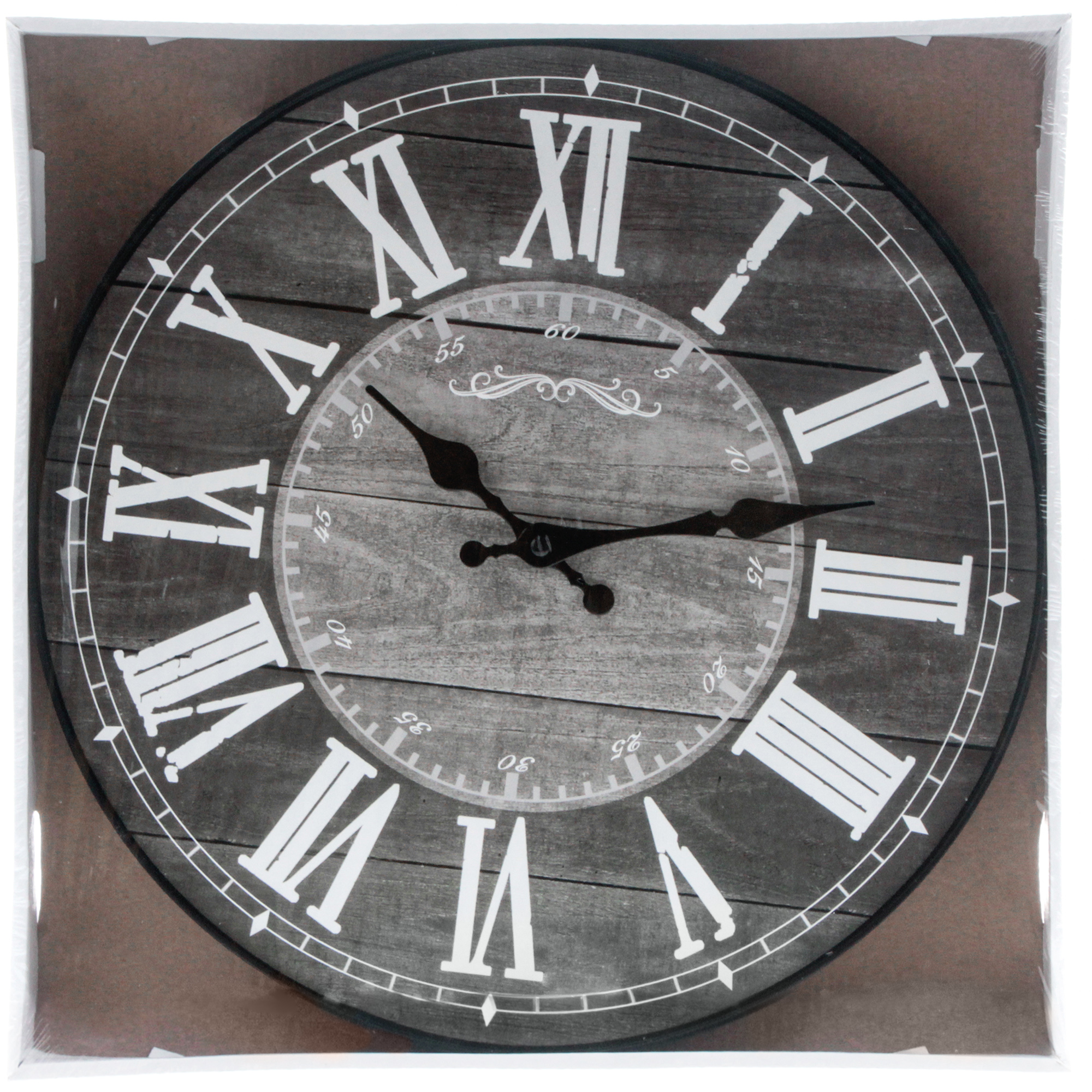 фото Часы настенные kanglijia clock серые 35,5х35,5х3,5 см