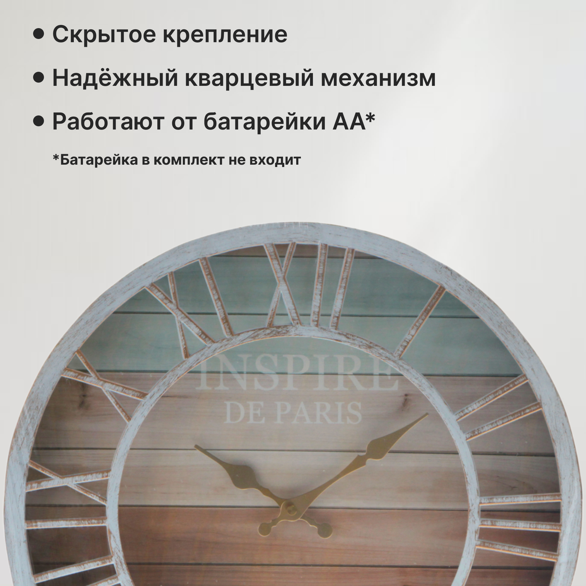 Настенные часы Kanglijia Clock декоративные 40,6х40,6х5,2 см Вид№3