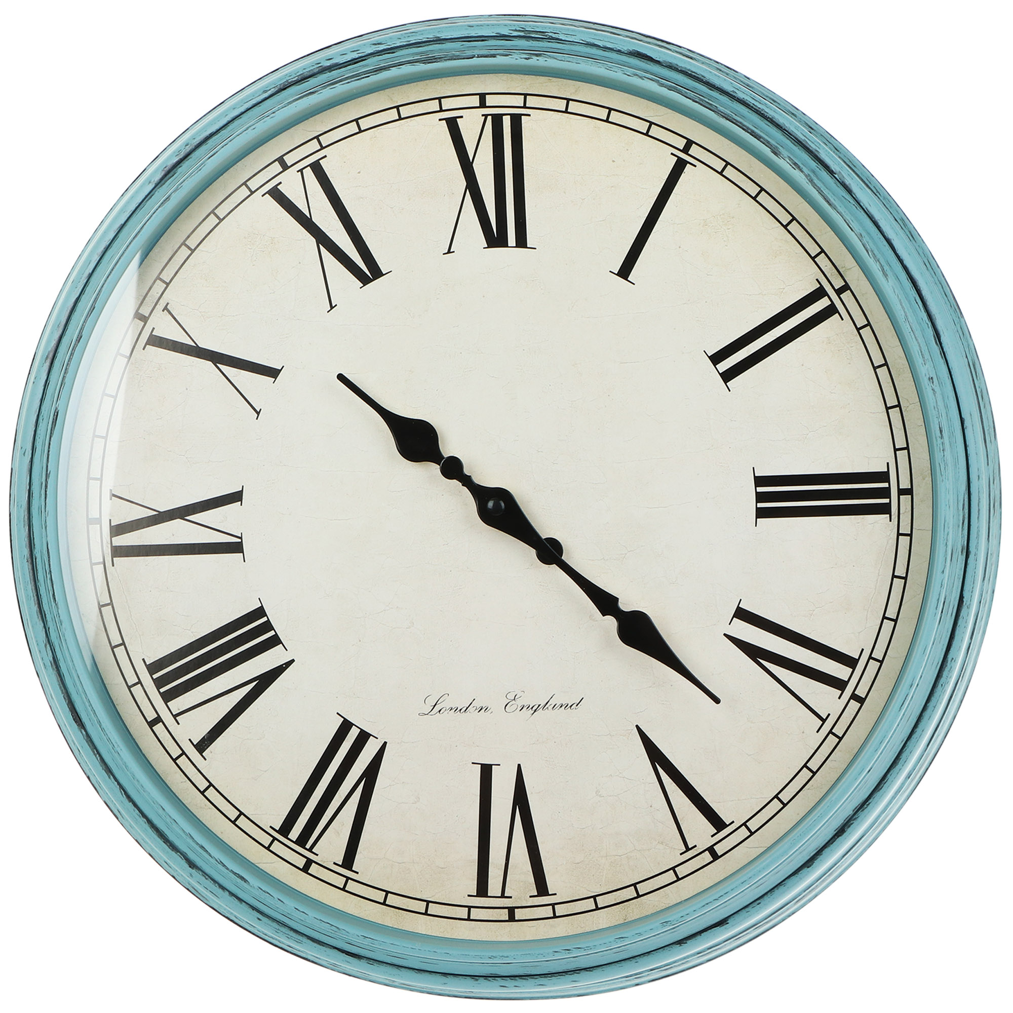 Настенные часы Kanglijia Clock синие 40,5х8х40,5 см, цвет белый