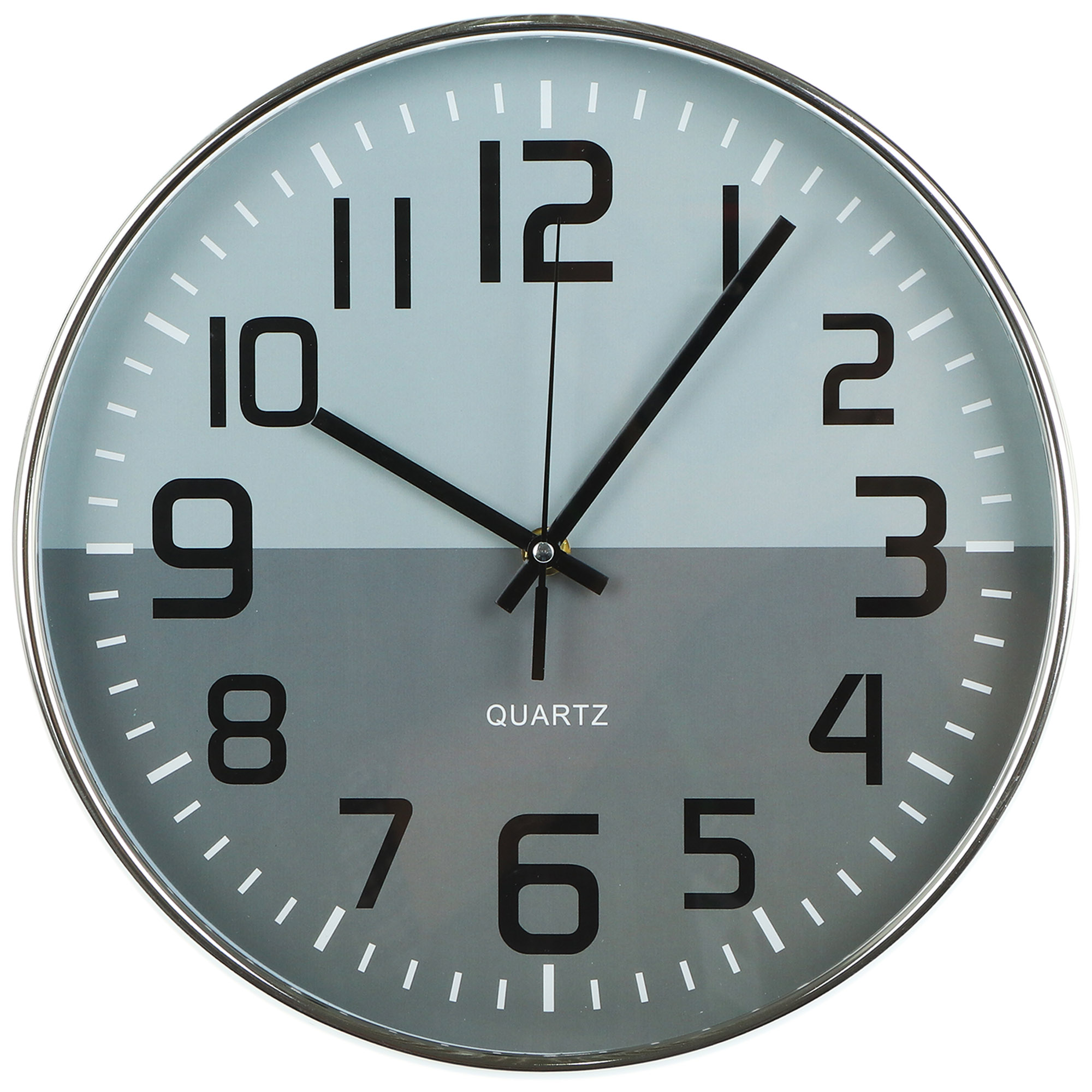 фото Часы настенные kanglijia clock серебряные 30,5х4,3х30,5 см