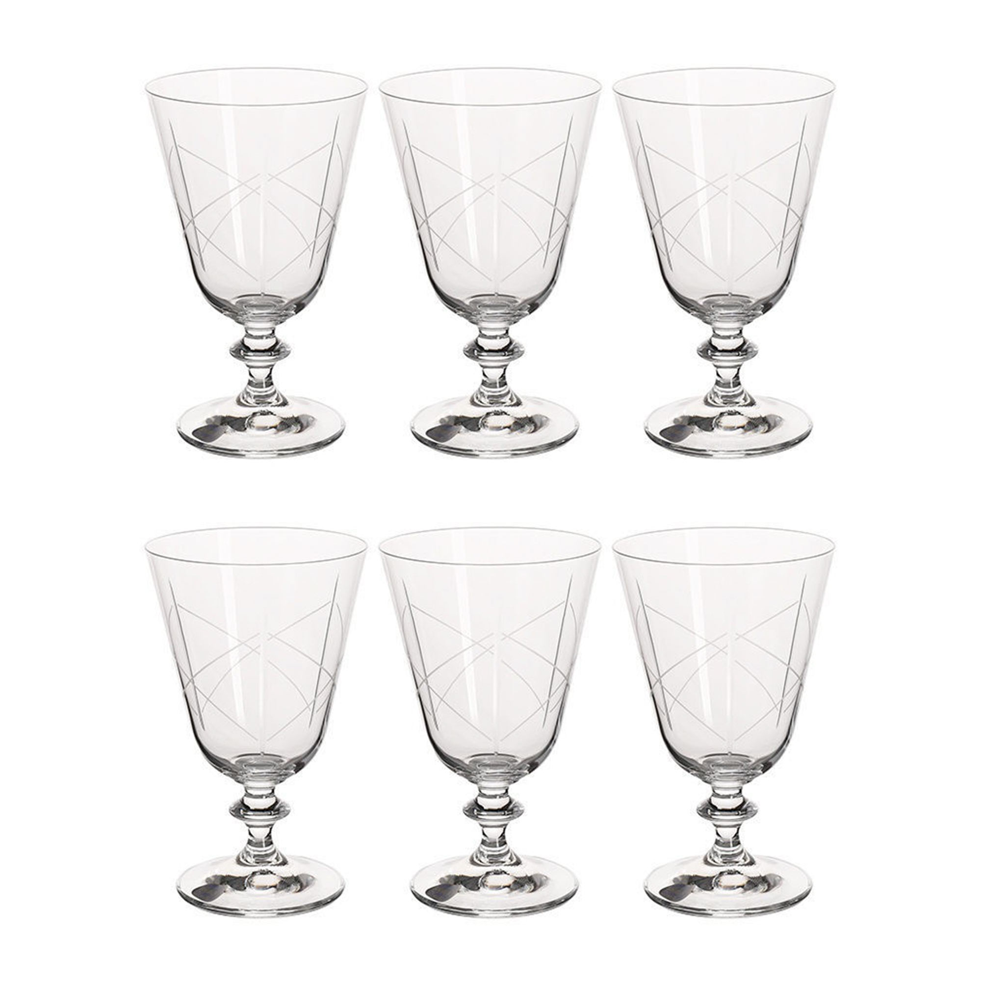 Набор бокалов для вина Белла 350 мл 6 шт, цвет прозрачный,  серебряный - фото 2