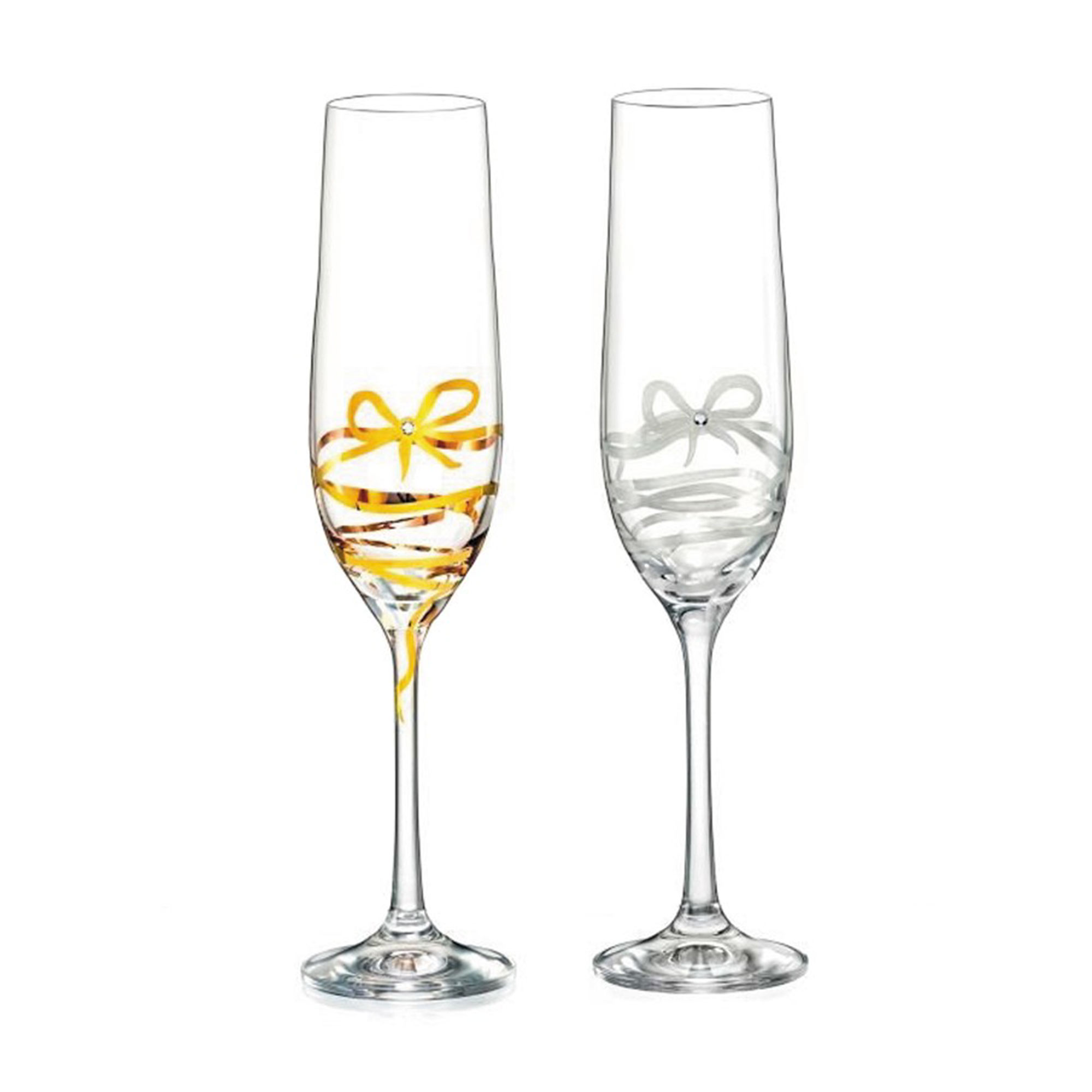 фото Набор бокалов для шампанского виола 190 мл 2 шт bohemia crystall