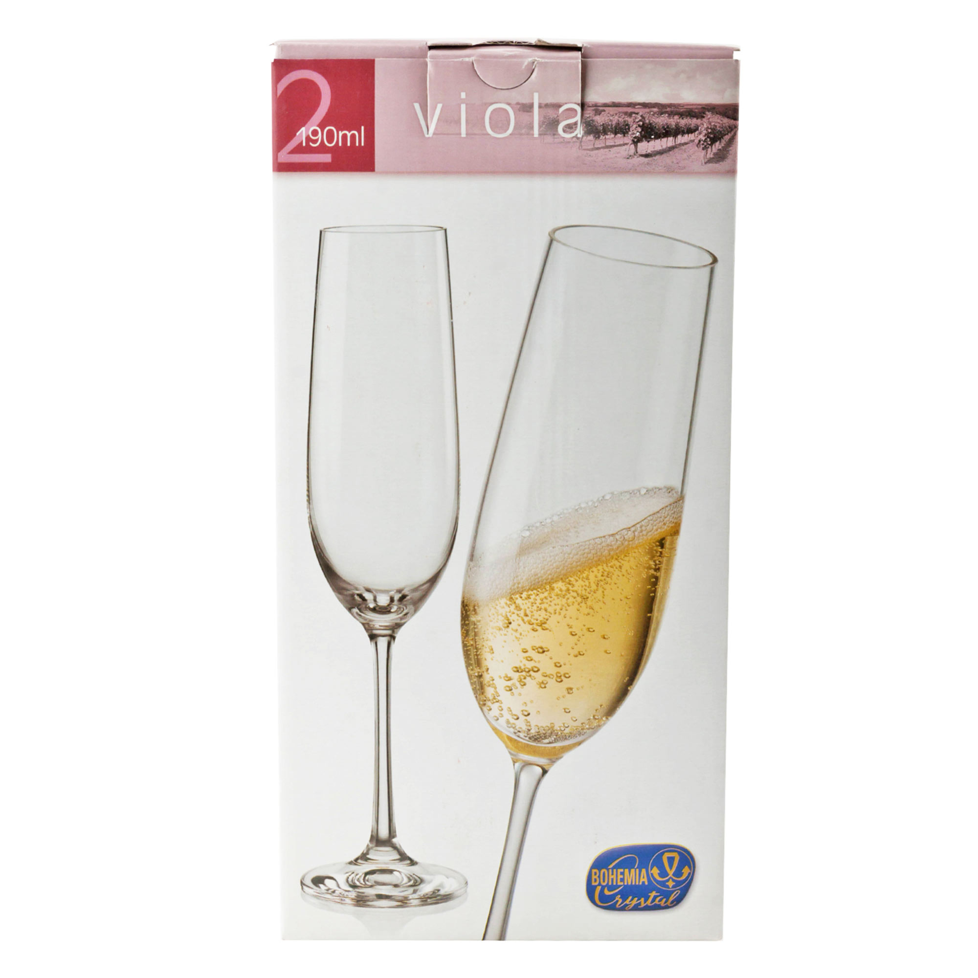 Набор бокалов для шампанского Виола 190 мл 2 шт, цвет прозрачный - фото 2