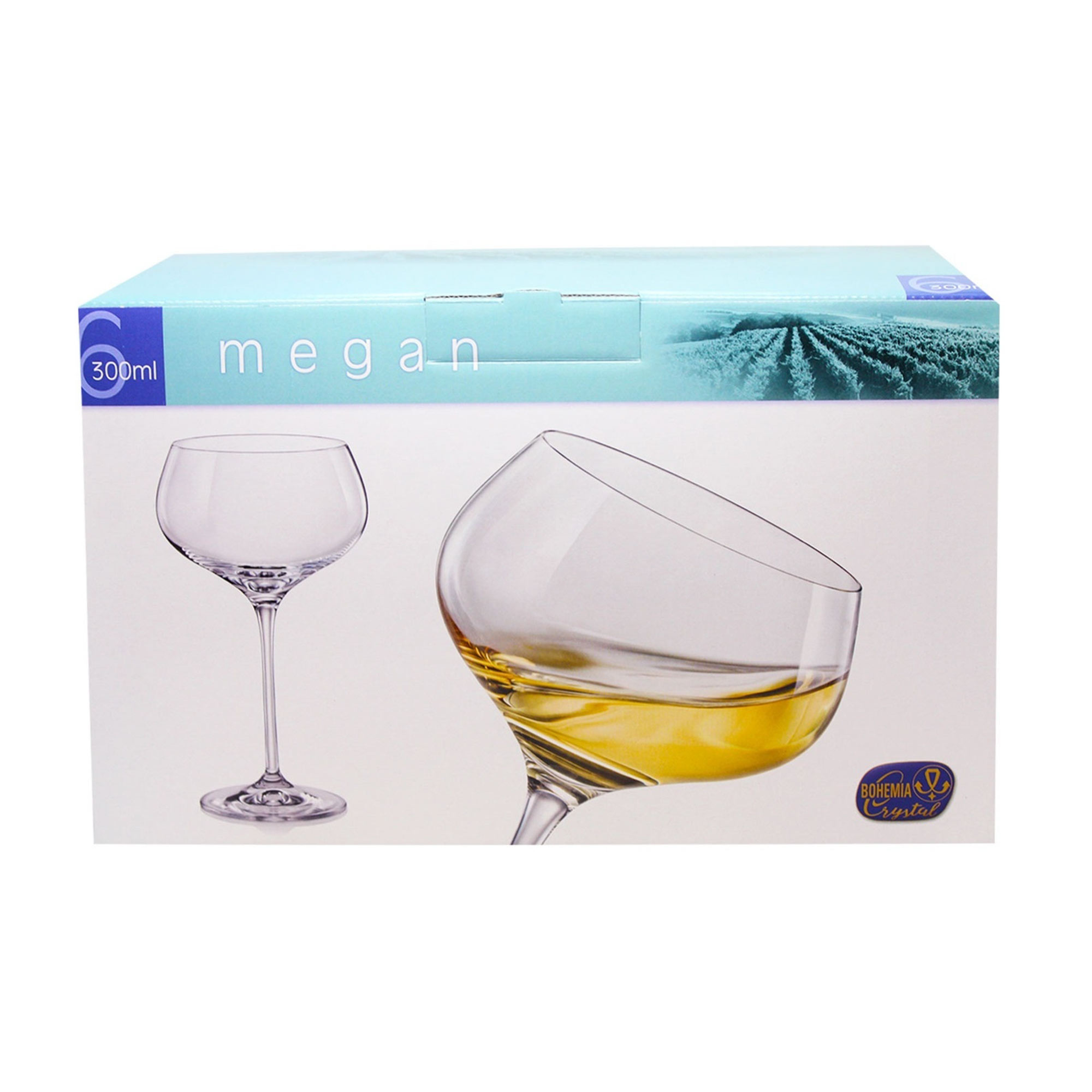 Набор бокалов для вина Меган 350 мл 6 шт, цвет прозрачный - фото 2
