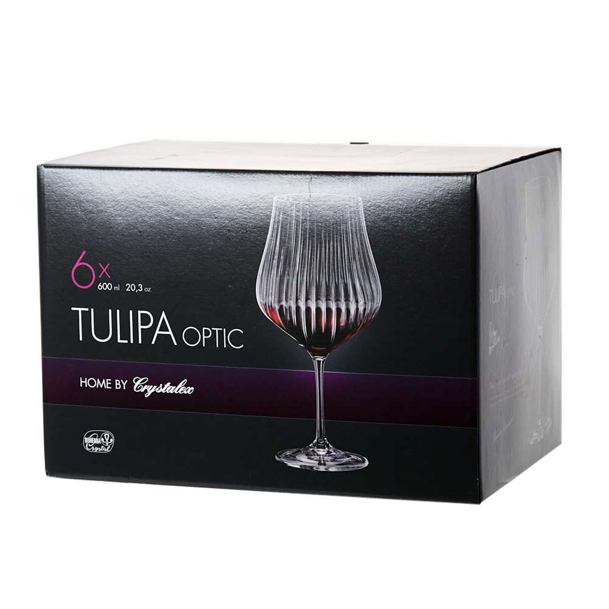 Набор бокалов для вина Тулипа оптик 600 мл 6 шт