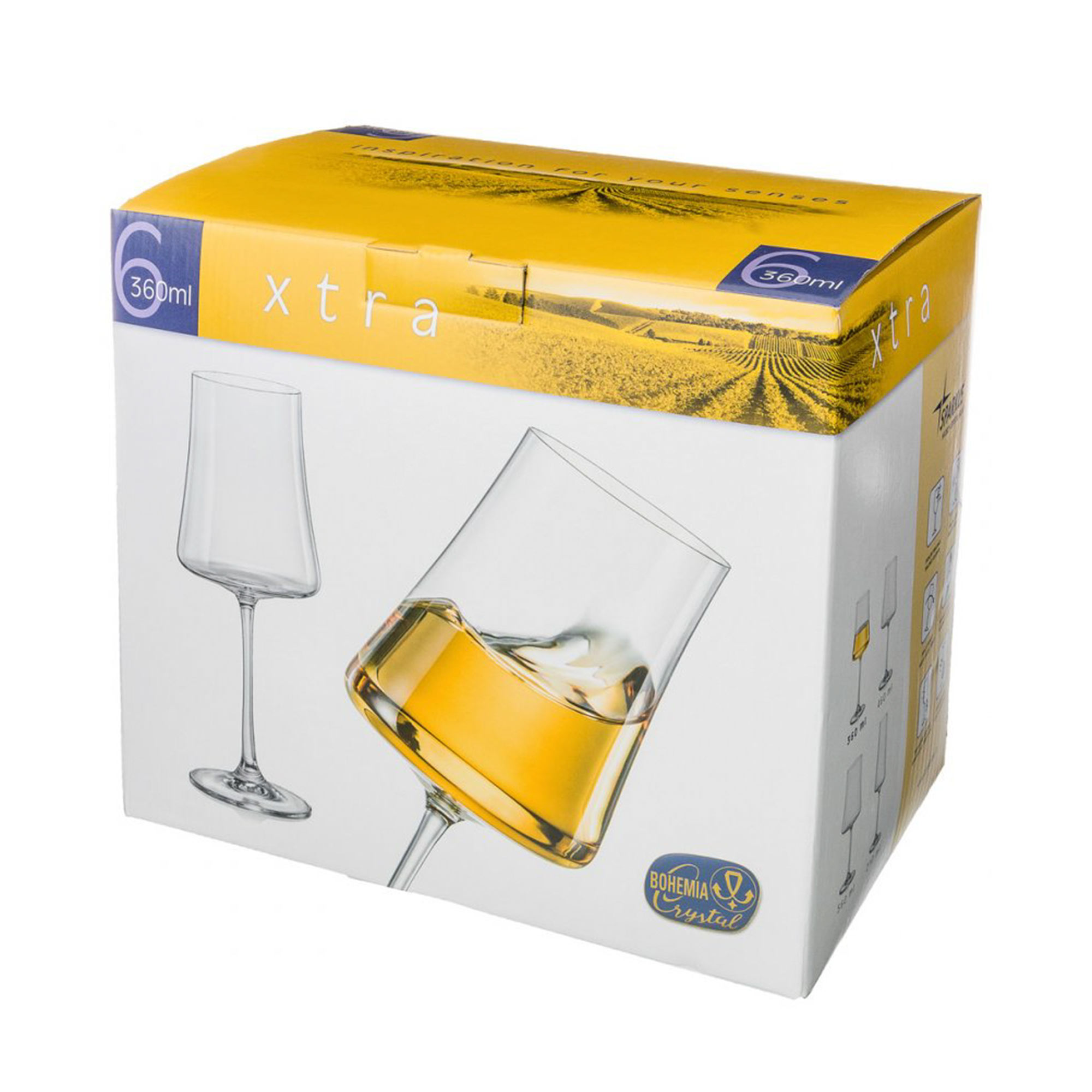 Набор бокалов для вина Экстра 360 мл 6 шт, цвет прозрачный - фото 2