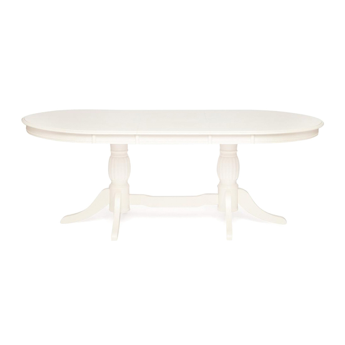 Стол обеденный TC pure white 160+46x107x76 см стол обеденный мебелик фидея 3 орех 120 160x70 п0003534
