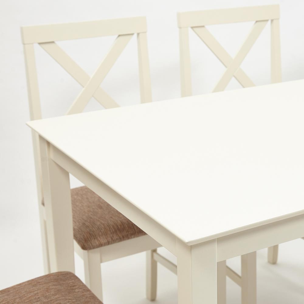 Комплект мебели TC ivory стол и 4 стула, цвет слоновая кость - фото 2