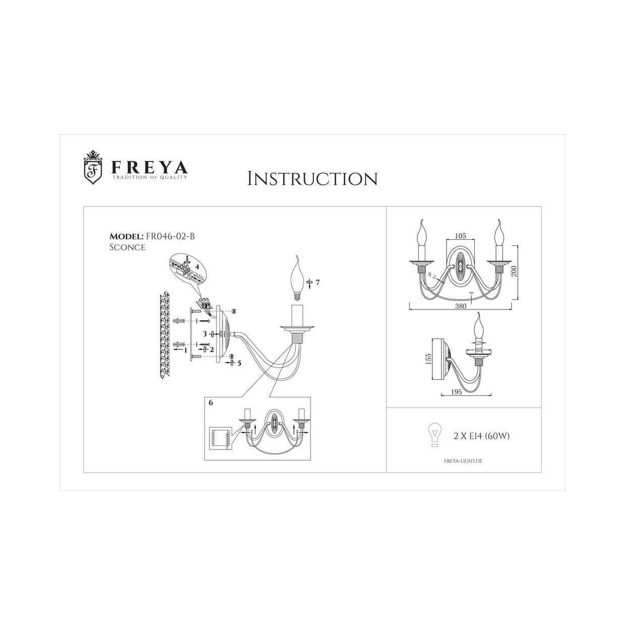 фото Бра freya velia fr2046-wl-02-br