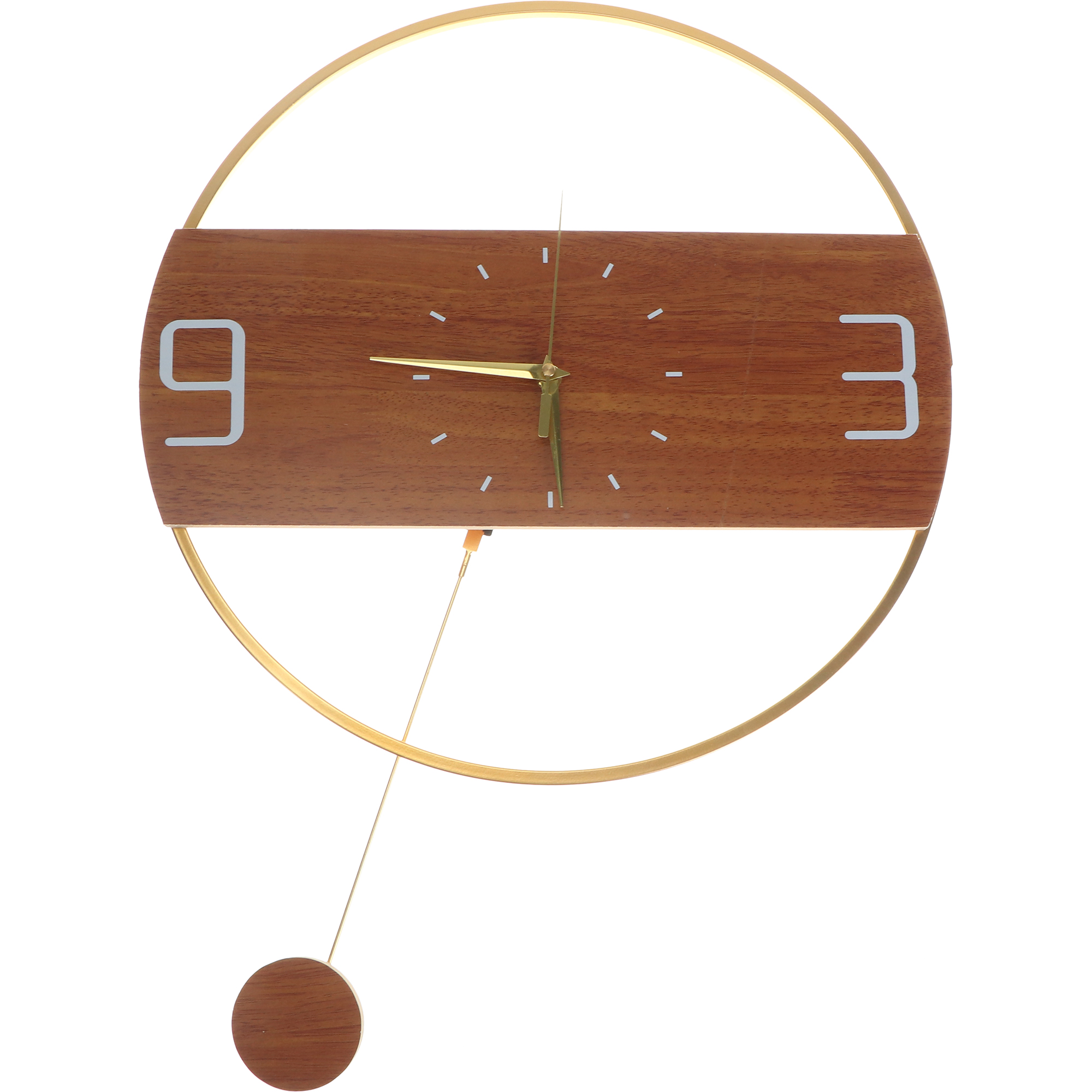 Часы настенные JJT в кольце, 43х60 см, цвет коричневый