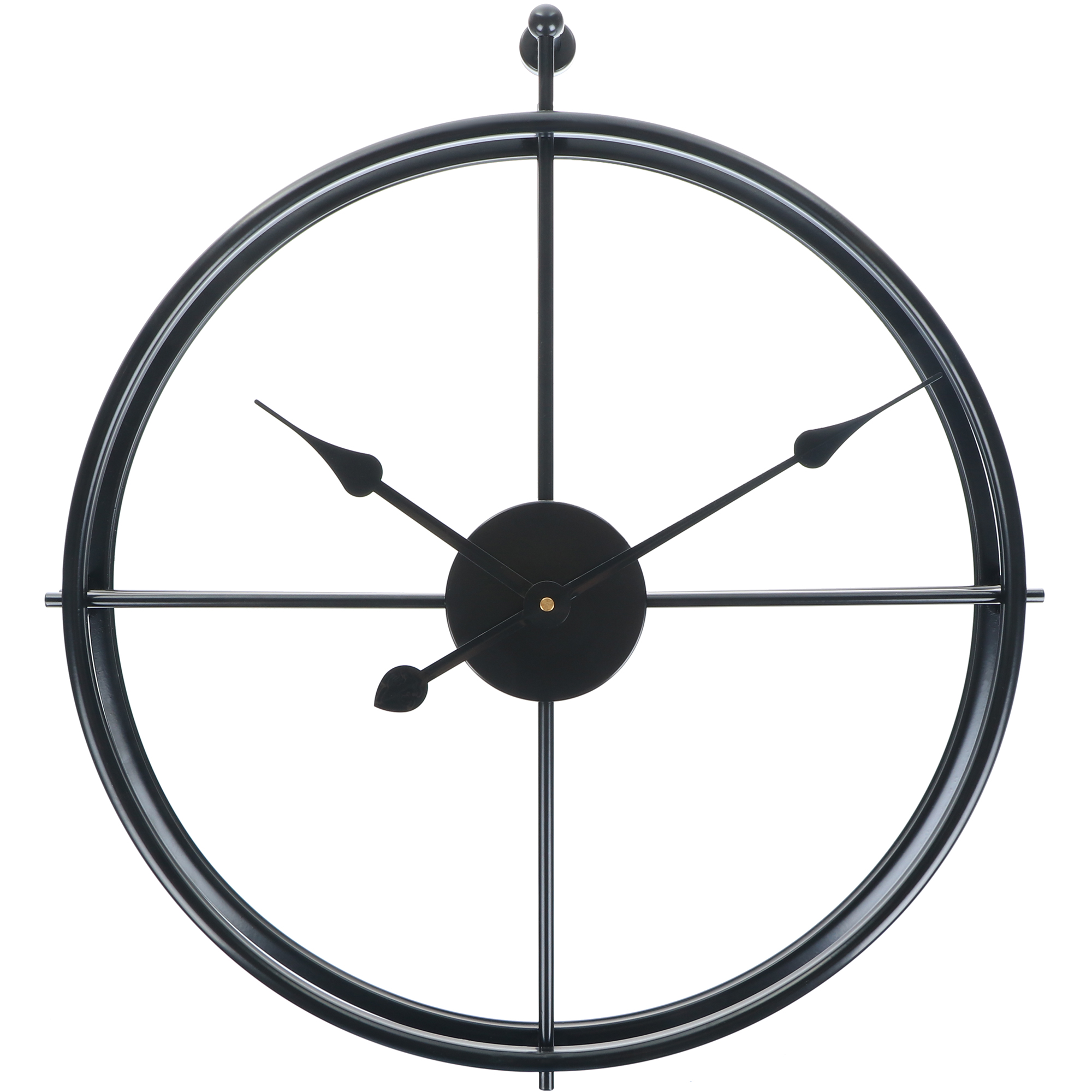 Часы настенные JJT Круг чёрные 50 см, цвет чёрный