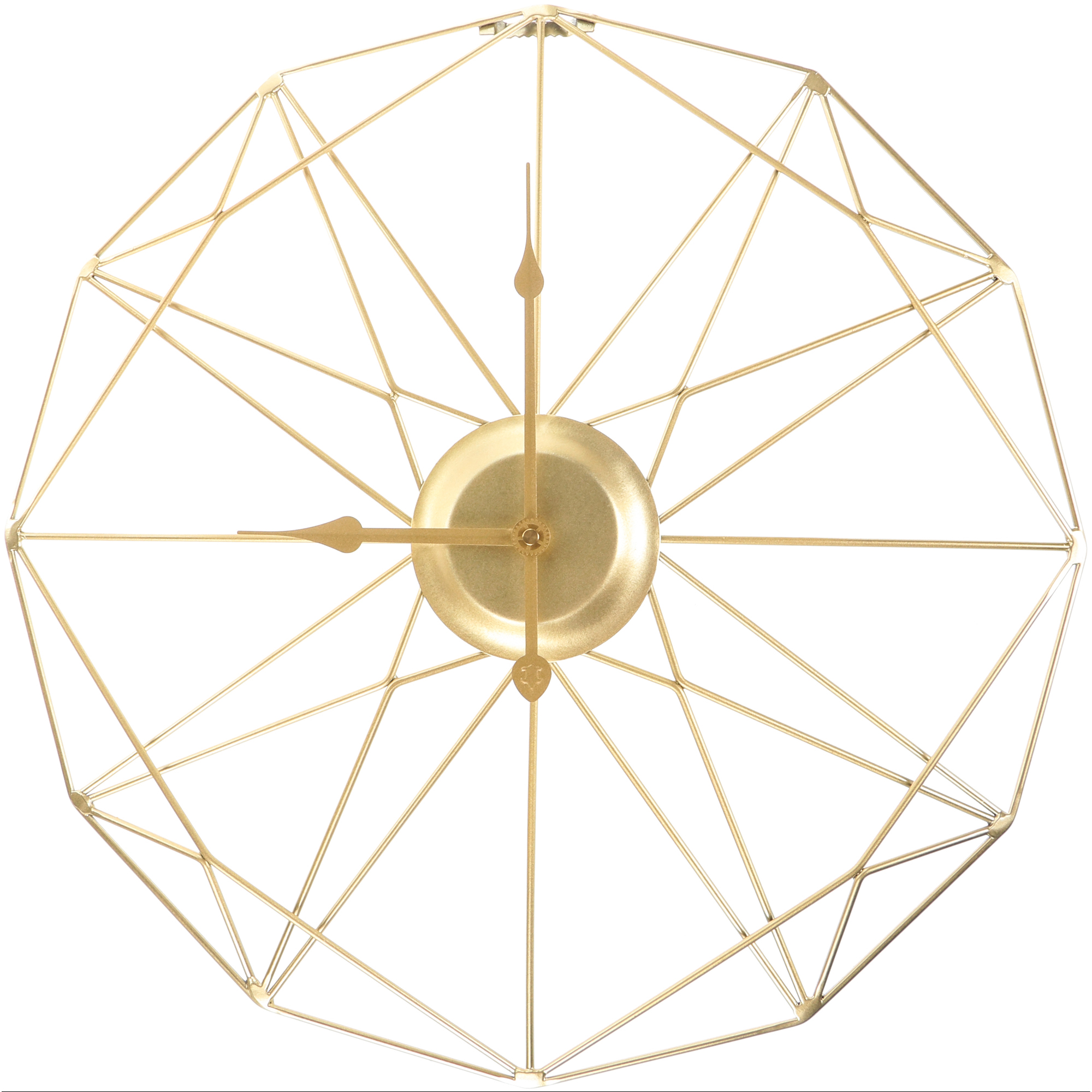 фото Настенные часы jjt в геометрическом стиле золотые, 50х50 см