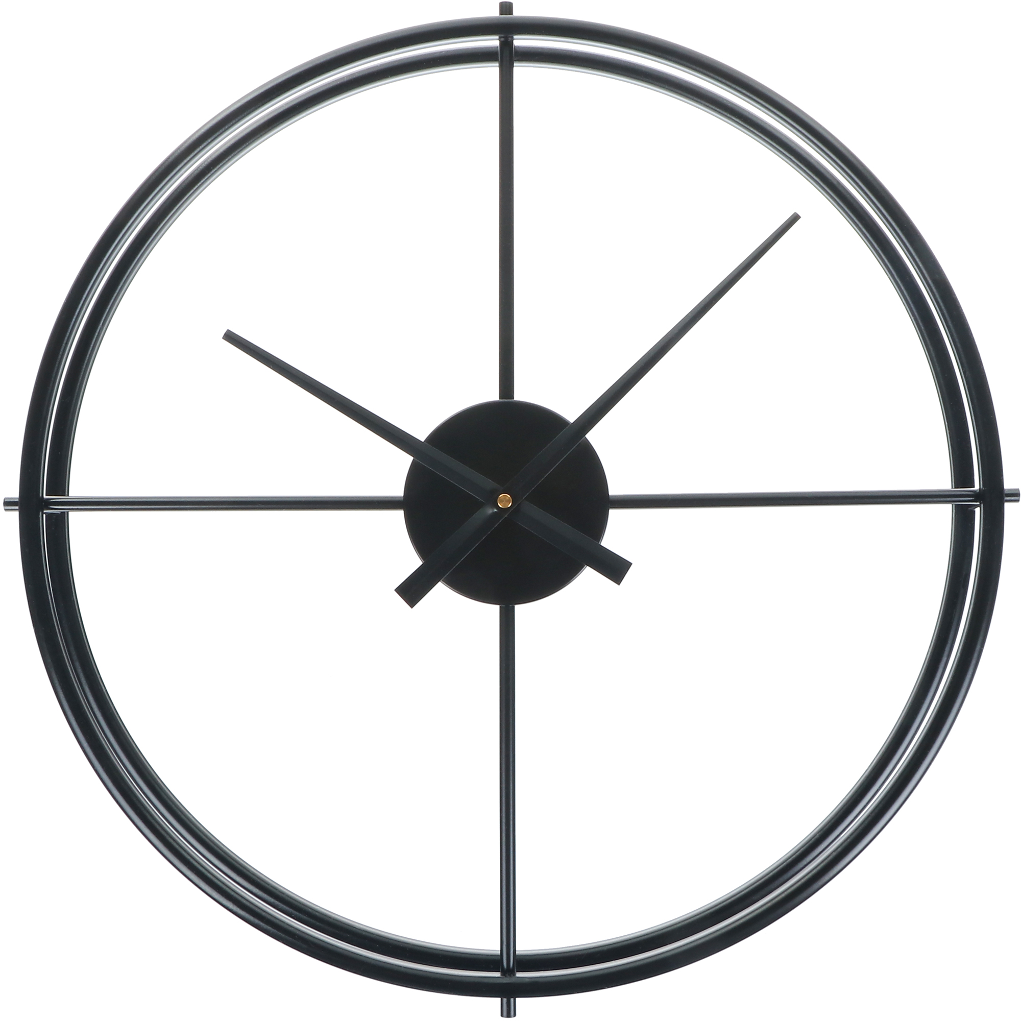 Часы настенные JJT Круг чёрные 51 см, цвет чёрный