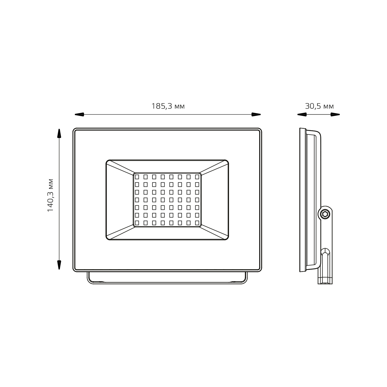 Прожектор Gauss Elementary 50W IP65 4000K, цвет 4000 k - фото 6