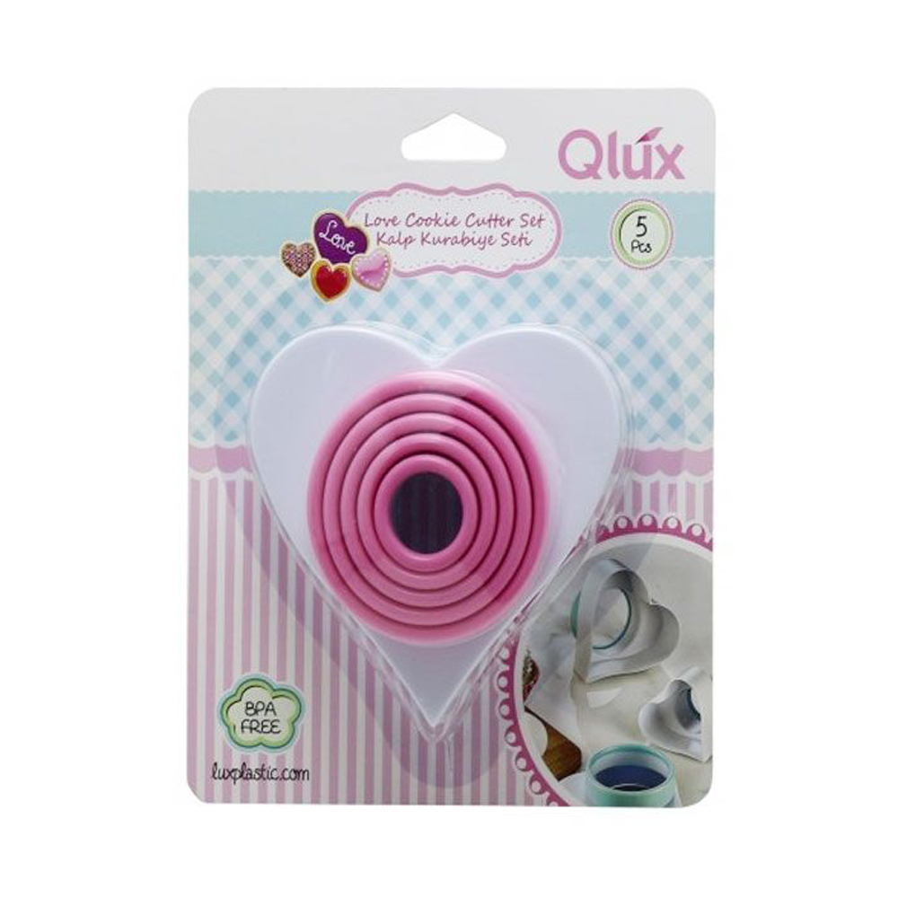 Набор формочек для печенья Qlux Love 5 шт в ассортименте набор для приготовления салата qlux l 00745 в ассортименте