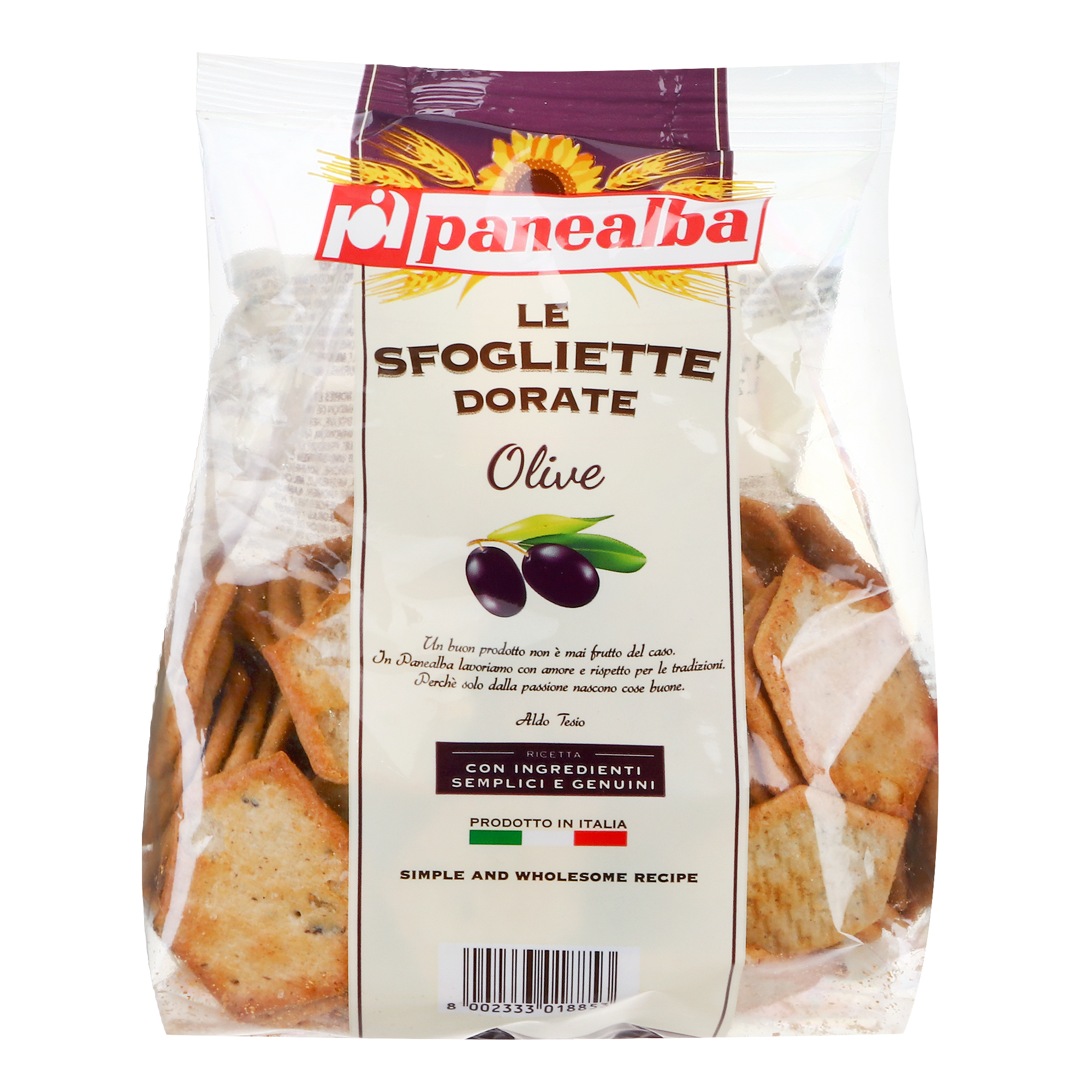 Печенье соленое Panealba с оливками 180 г гриссини panealba spaccatini rosmarino 150 г