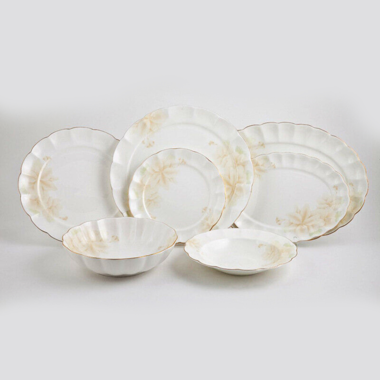 Сервиз столовый Hatori Магнолия Крем, 6 персон, 29 предметов