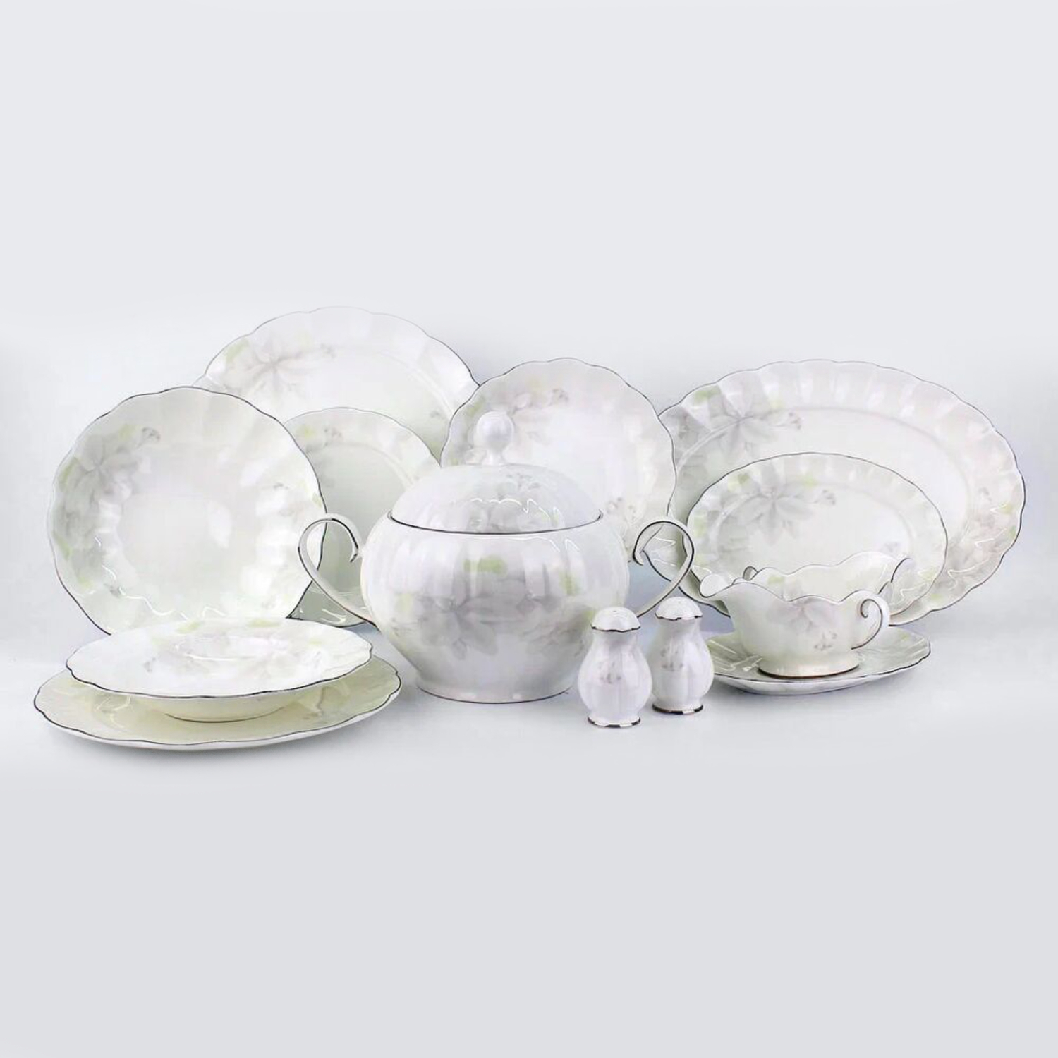 Сервиз столовый Hatori Магнолия Грей 2 6 персон 28 предметов 85999₽