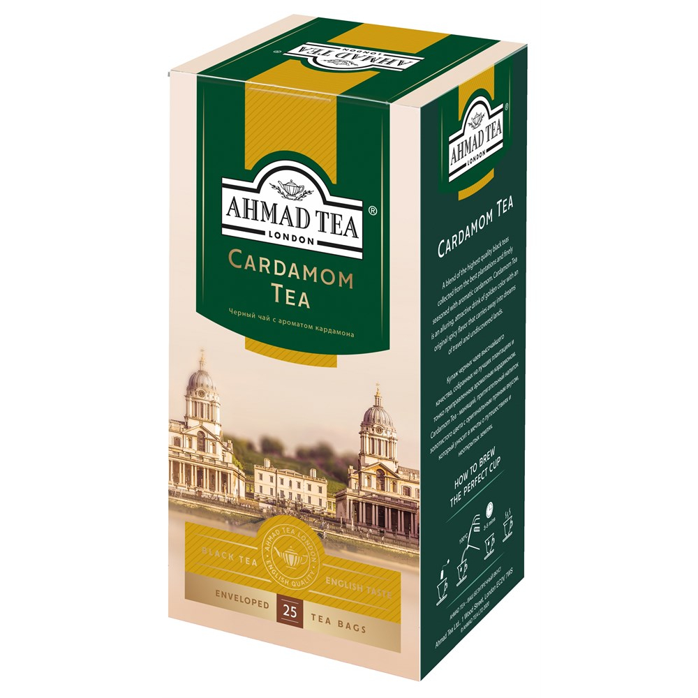 Чай черный Ahmad Tea Кардамон 25х2 г пакетики для приготовления льда eurohouse