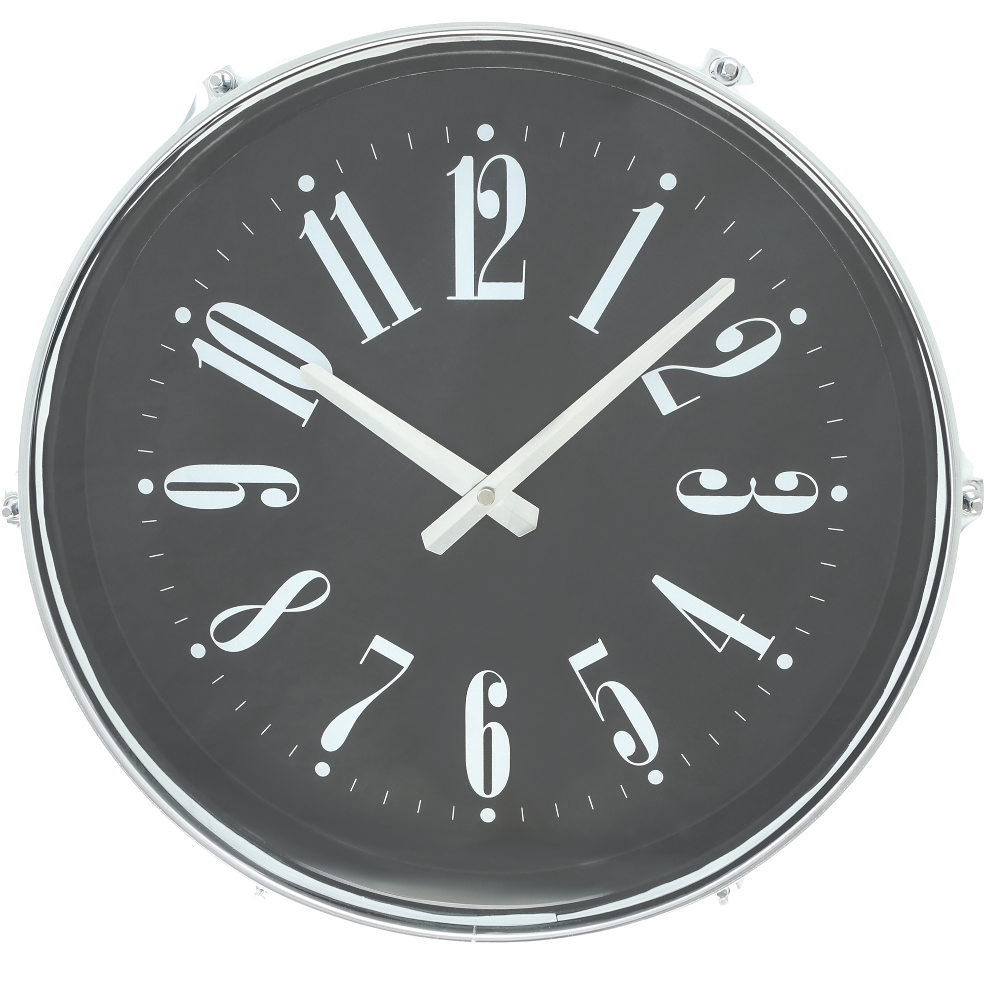 часы настенные istime drum серебряные 44 5х17 3х43 5 см Часы IsTime настенные drum 39,5х17,3х37 см черные