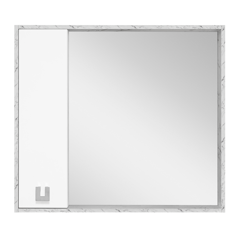 Зеркало-шкаф левое Мисти Мия - 90 зеркало 8 мм с полочкой мисти джулия 65