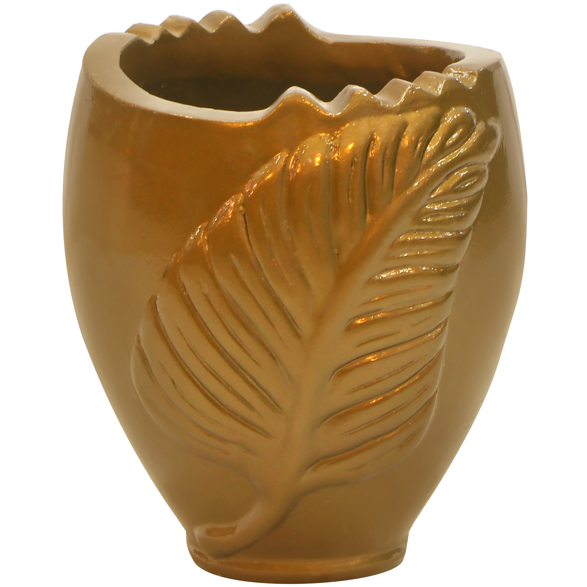 Кашпо Hoang pottery Папоротник 25x24 бронза