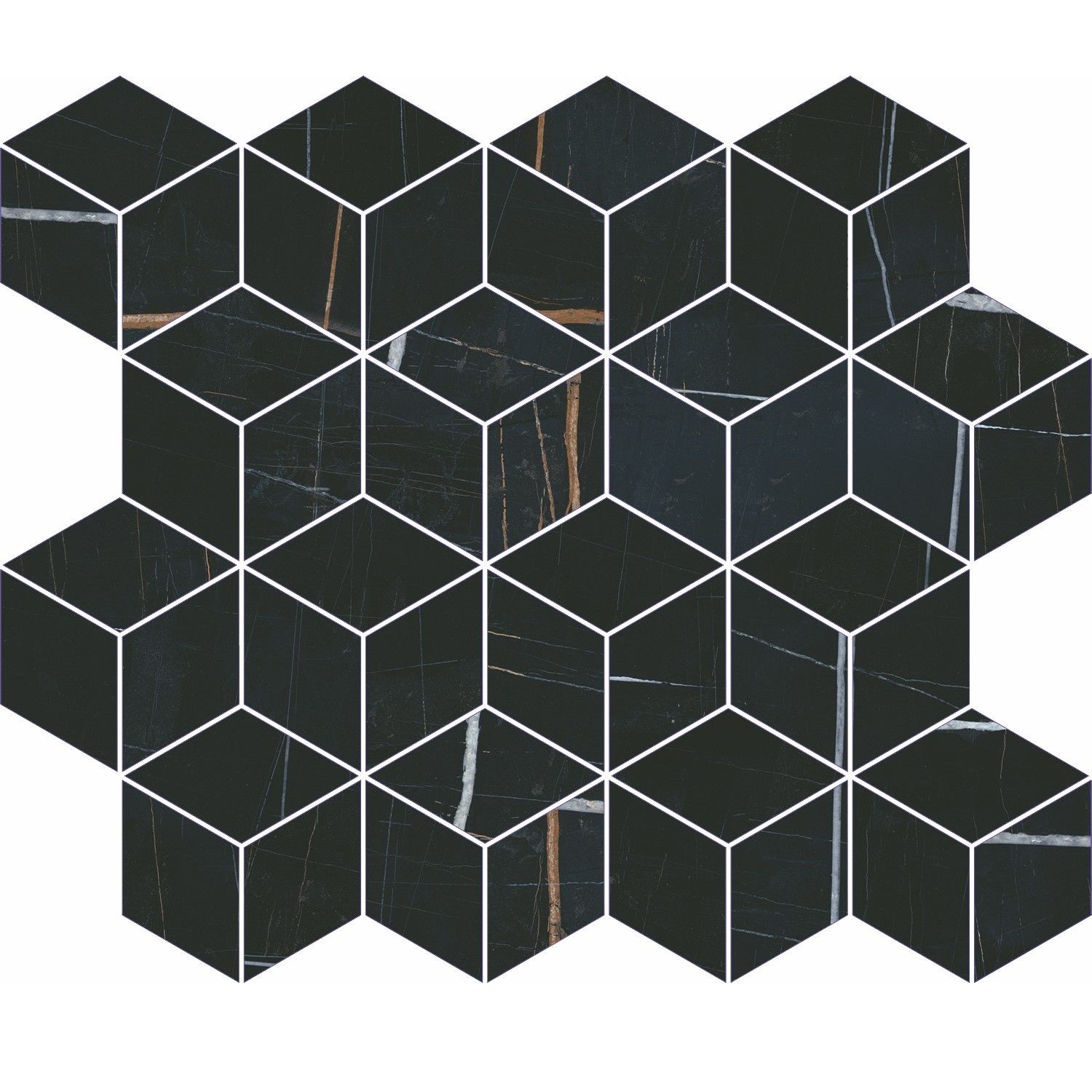 Декор Kerama Marazzi Греппи черный мозаичный T017\14026 45х37,5 см