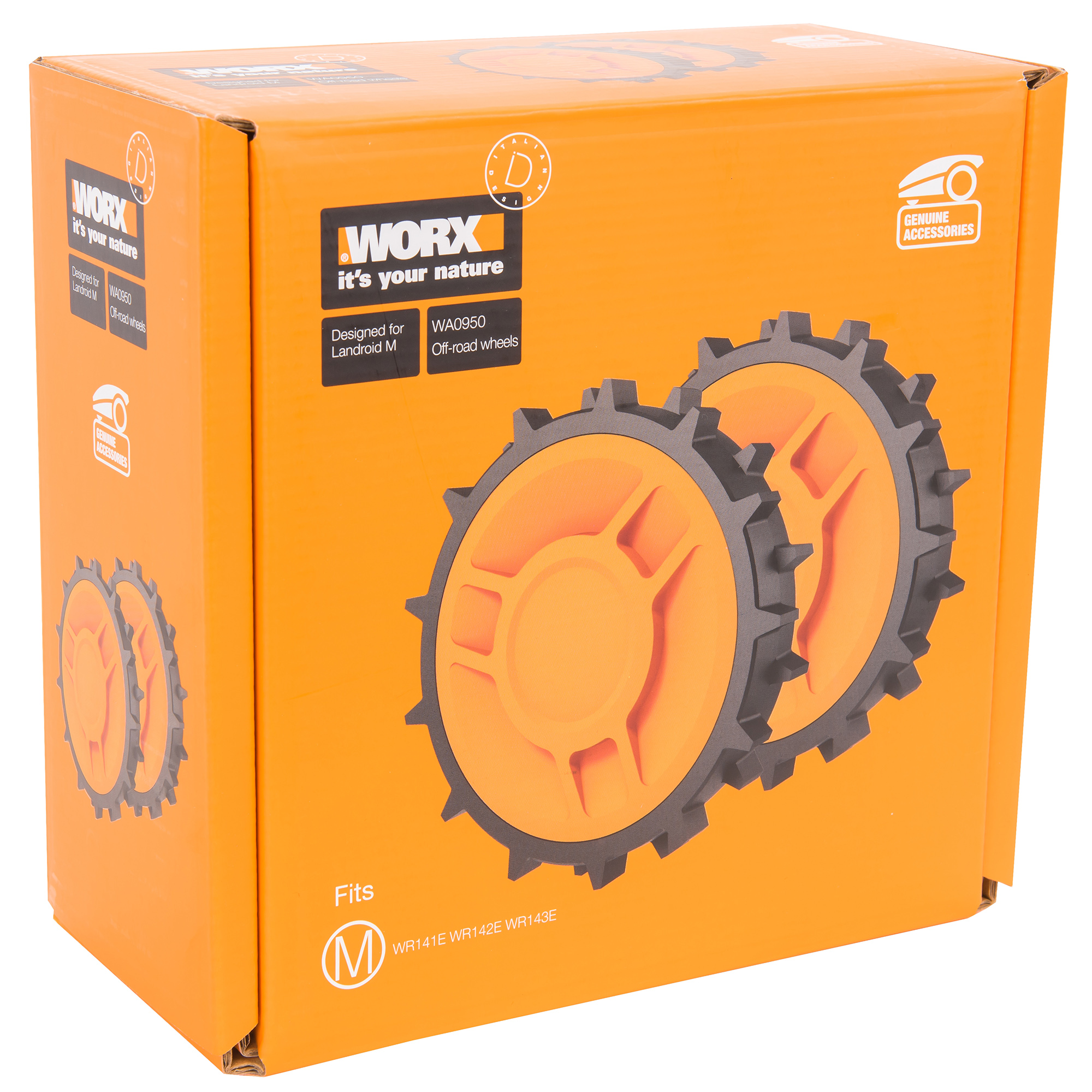 Внедорожные колеса для роботов газонокосилок WORX WA0950 (2 шт.) усиленный аккумулятор для worx wr141e wa3553 wa3604 4950mah