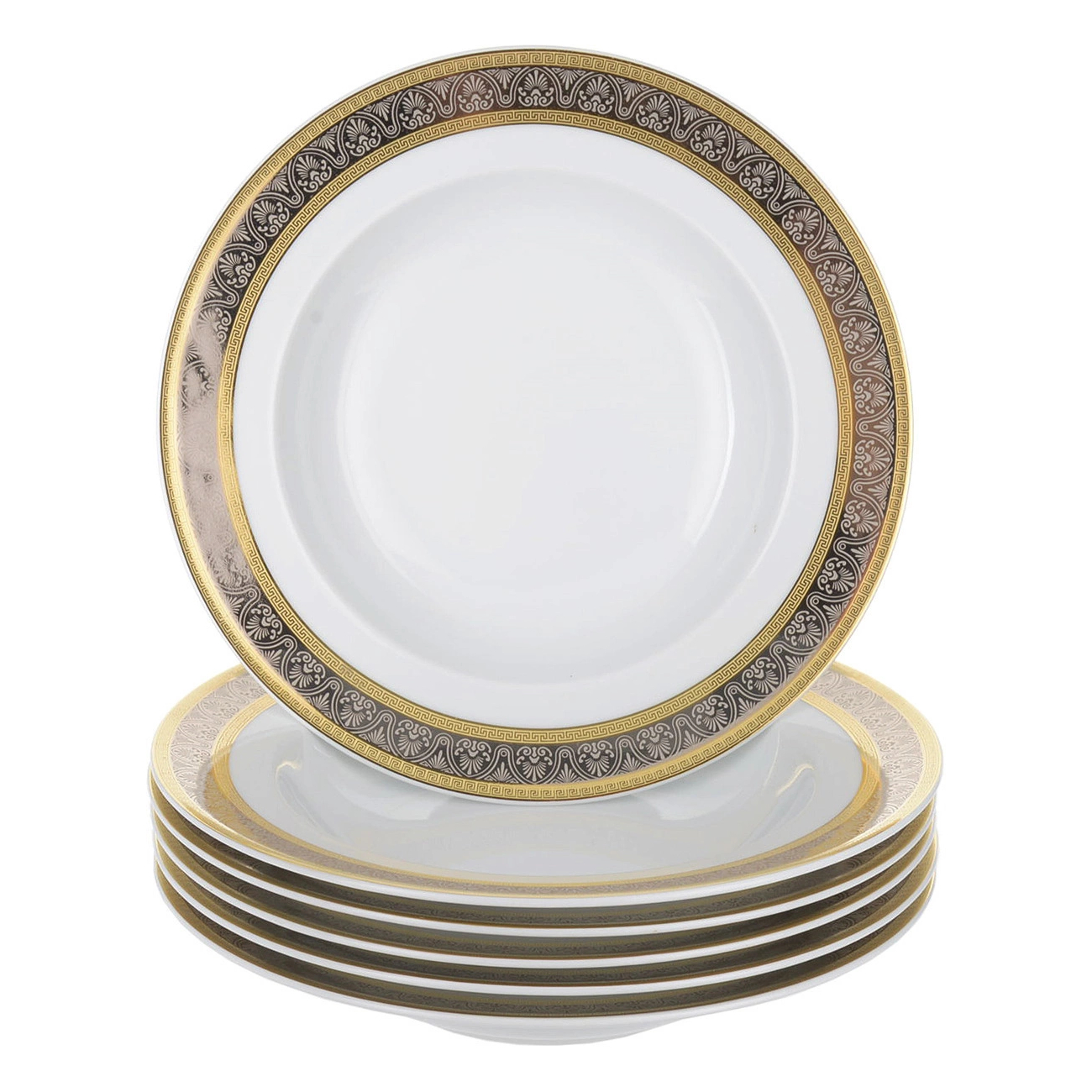 Тарелка глубокая Thun Opal 22 см широкий кант тарелка суповая golden opal pink helen волна 22 5 см