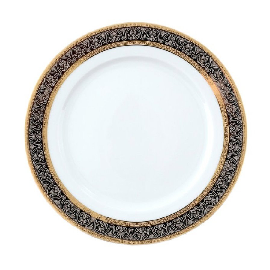 Тарелка мелкая Thun Opal 25 см широкий кант тарелка суповая golden opal pink helen волна 22 5 см
