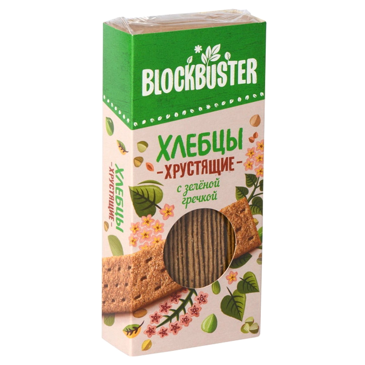 Хлебцы Blockbuster с зеленой гречкой 130 г хлебцы blockbuster средиземноморские травы 130 г