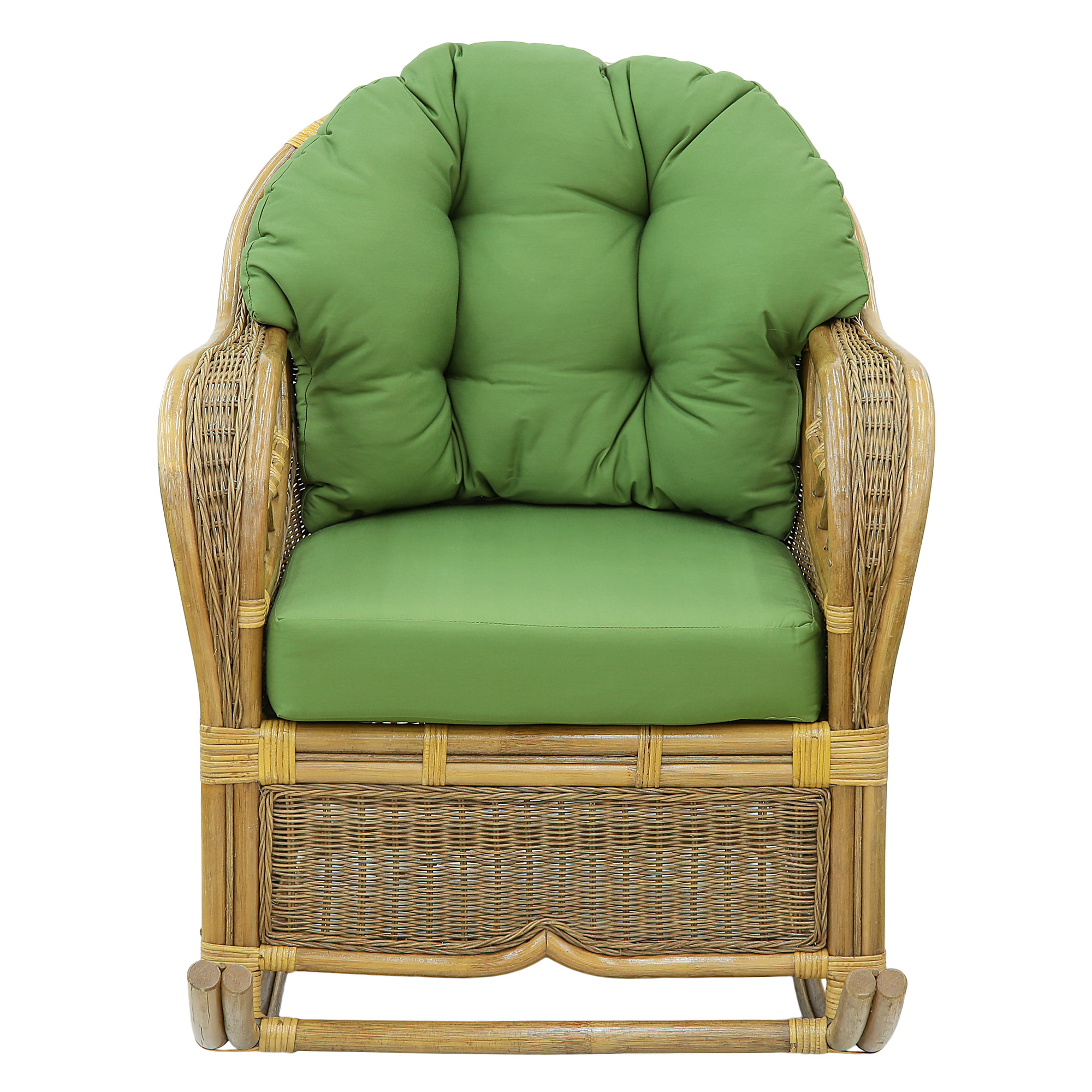 Кресло-качалка Rattan grand brown с подушками, цвет коричневый - фото 6