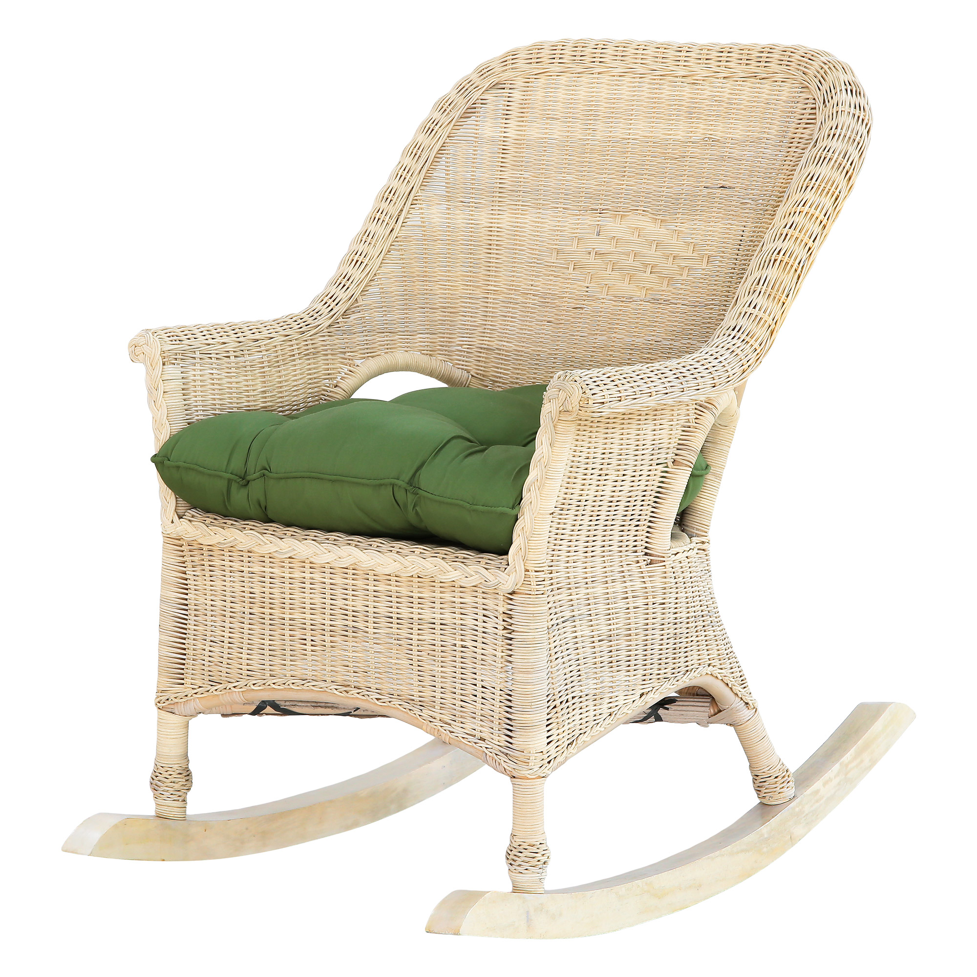 Кресло-качалка Rattan grand white wash подушками кресло качалка rattan grand brown с подушками