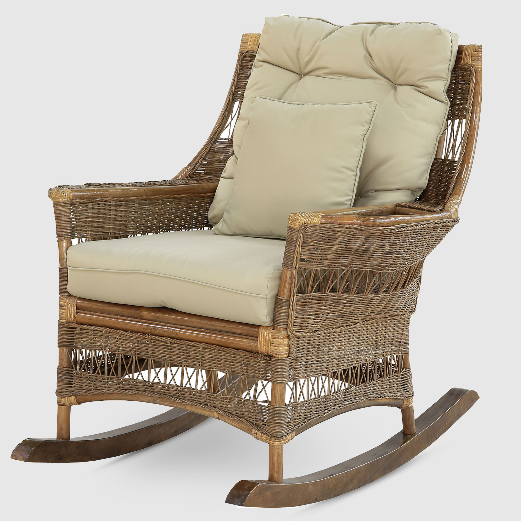 Кресло-качалка Rattan grand squeezing brown кресло качалка rattan grand brown с подушками
