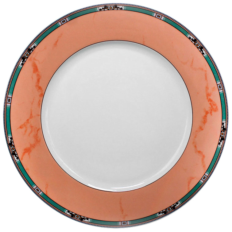 Тарелка мелкая Thun Cairo Розовый декор, мини кант 25 см тарелка десертная thun opal 19 см широкий кант