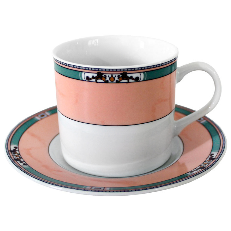 Чайная пара Thun Cairo Розовый декор, мини кант 250 мл тарелка десертная thun cairo розовый декор мини кант 19 см