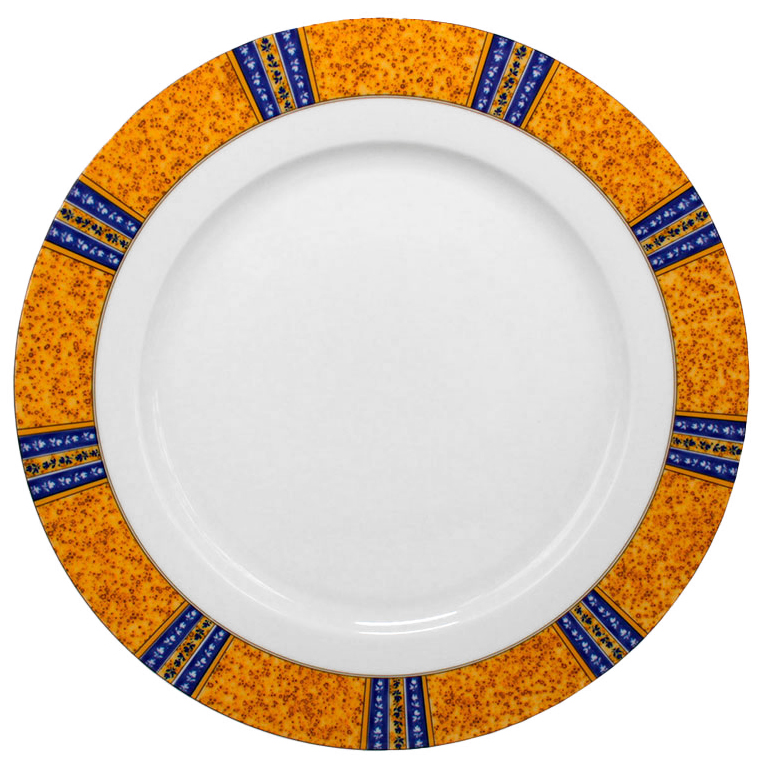 Блюдо мелкое Thun Cairo Сине-желтые полоски 30 см тарелка десертная thun cairo сине желтые полоски 19 см