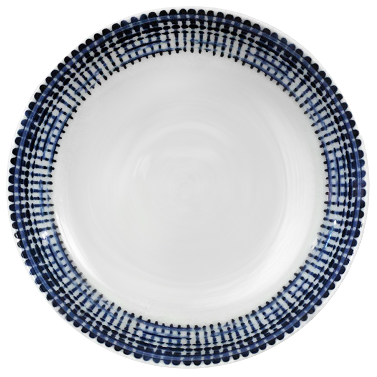 Тарелка глубокая Thun Tom Синий орнамент 20 см тарелка мелкая thun 1794 bernadotte синие мелкие ы 25 см