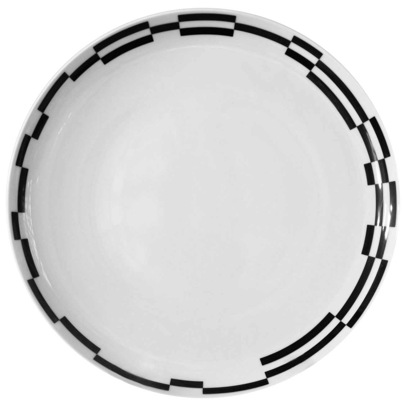 Блюдо мелкое Thun Tom Черно-белые полоски 30 см блюдо овальное thun tom черно белые полоски 36 см