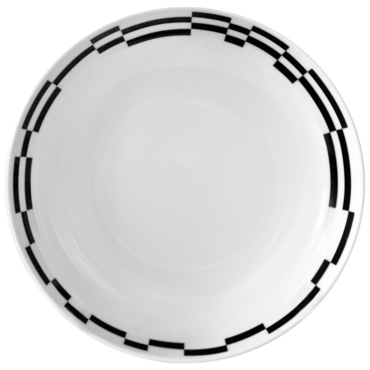 Тарелка глубокая Thun Tom Черно-белые полоски 20 см тарелка мелкая thun 1794 фрукты 25 см
