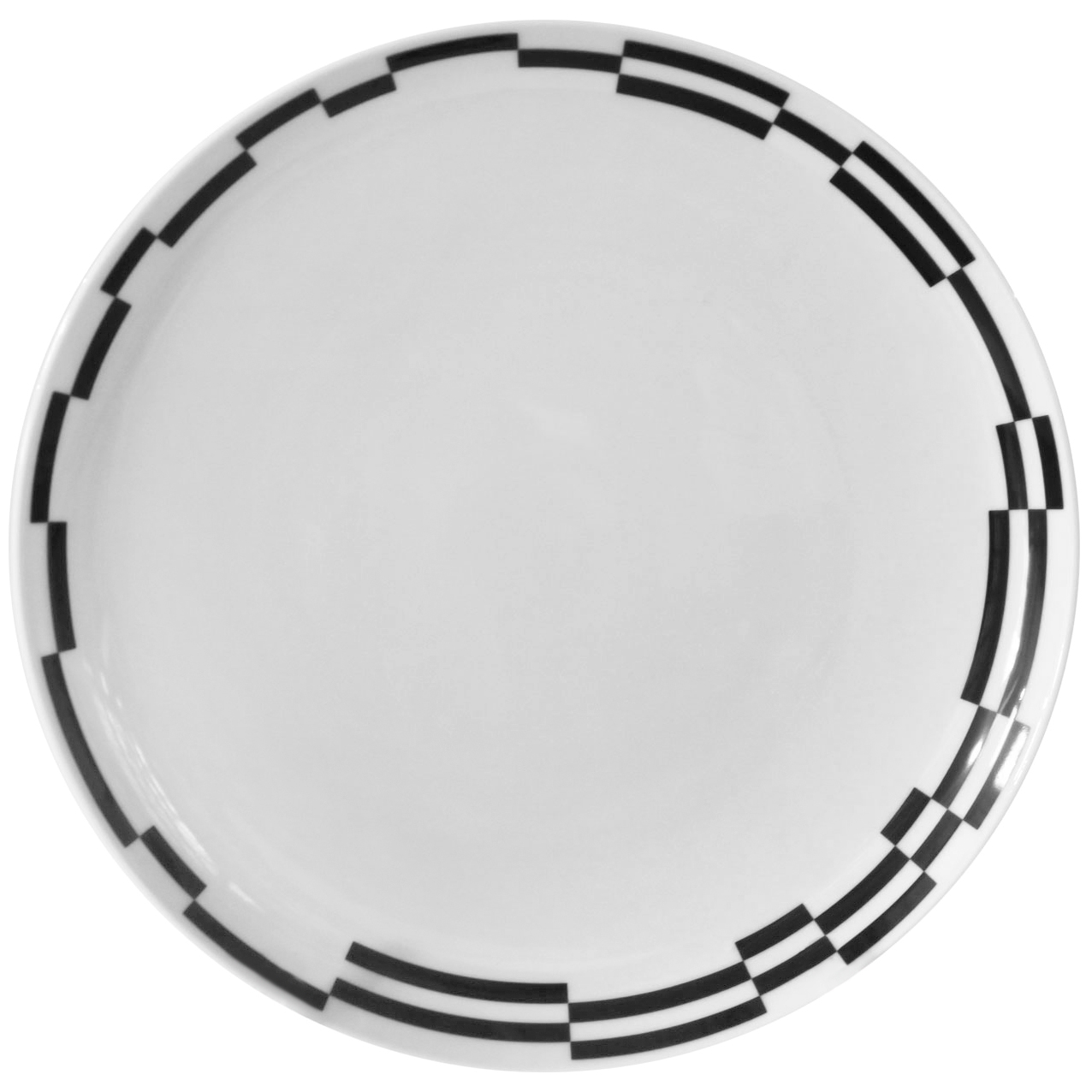 Тарелка мелкая Thun Tom Черно-белые полоски 26 см