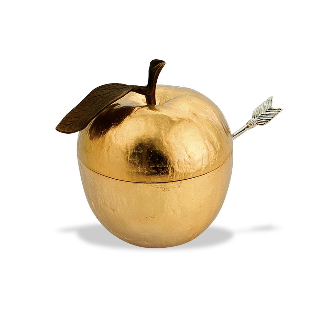 Банка для меда Michael Aram Золотое яблоко 11 см сахарница с ложкой michael aram золотое яблоко 11 см золотистая