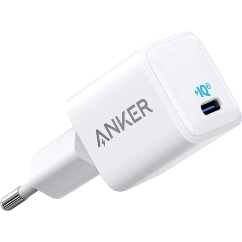 Сетевое зарядное устройство Anker PowerPort 3 Nano A2633 20 Вт, цвет белый - фото 1