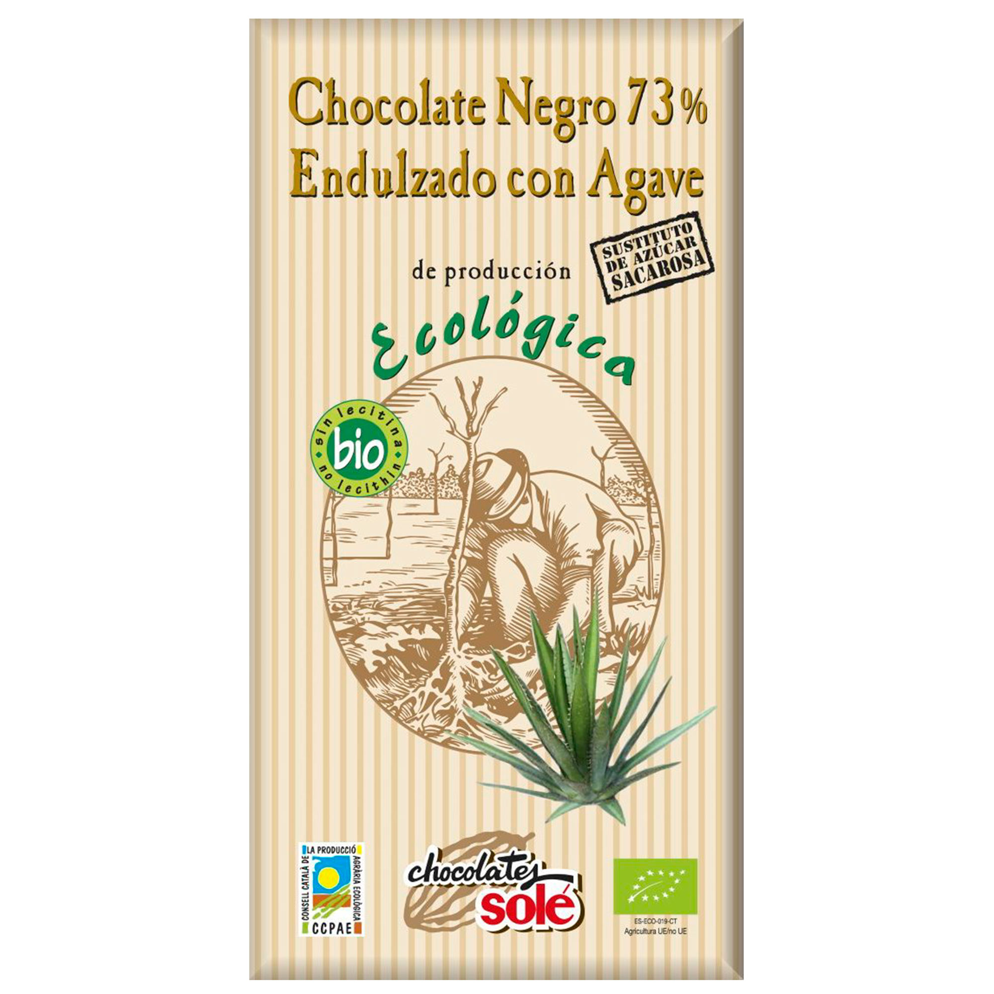 Шоколад темный Sole 73% с агавой 100 г сироп rioba ваниль 1л
