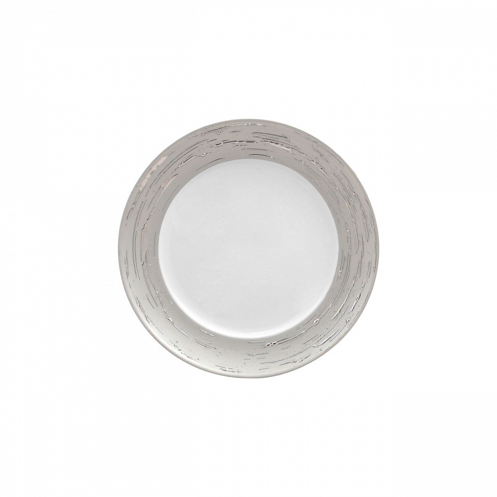 Десертная тарелка Porcel Olympus Argentatus 21 см овальное блюдо porcel olympus argentatus 20 см